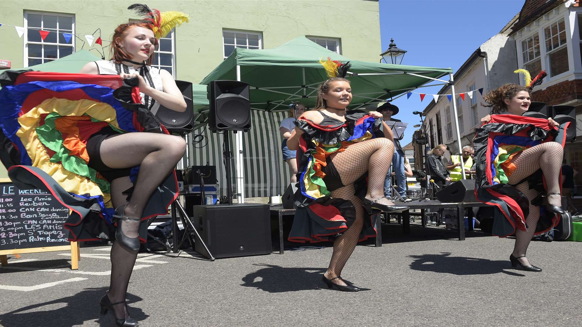 Dancers took to the streets as part of the French themed event