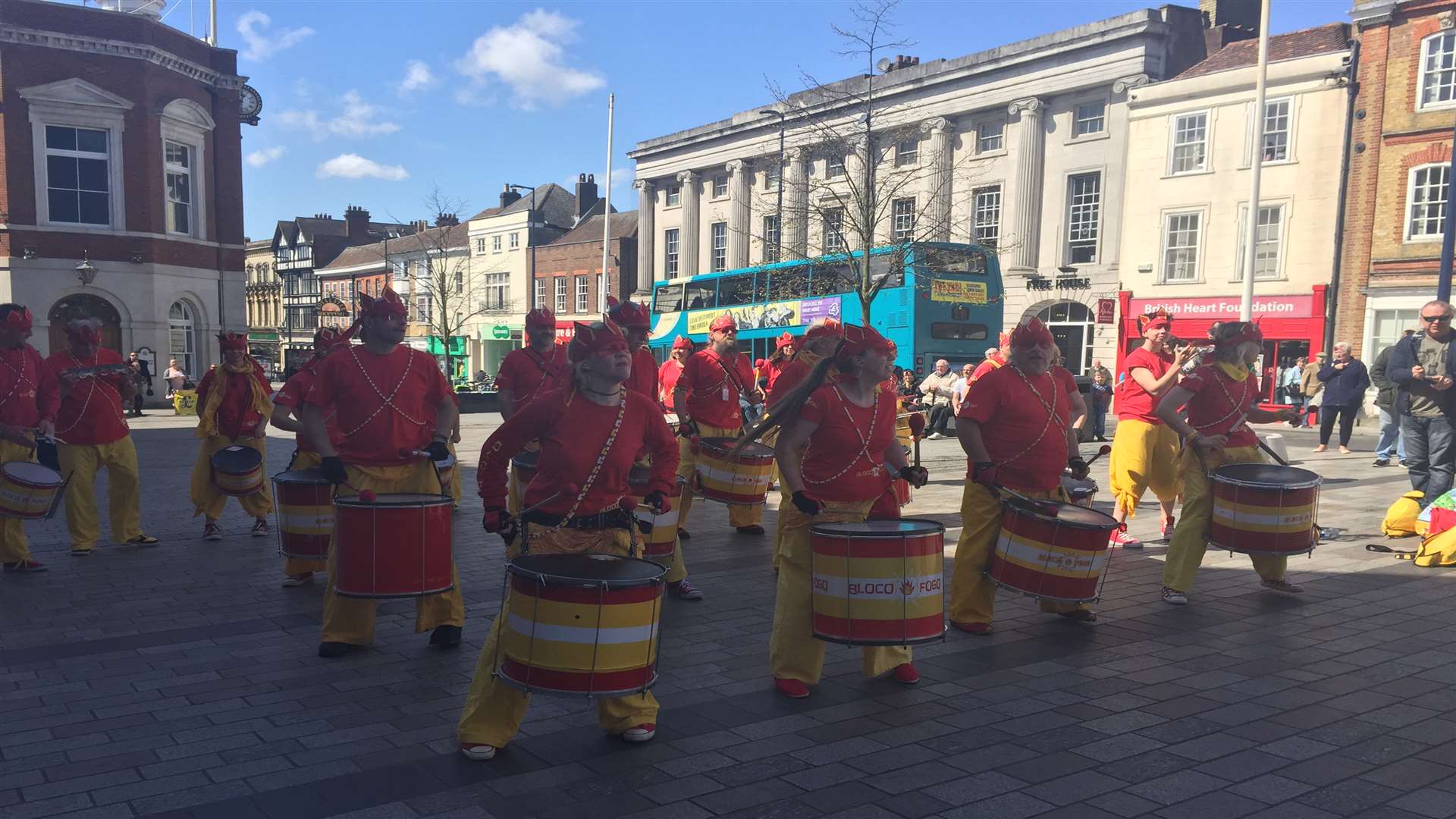 Bloco Fogo entertained crowds in Maidstone today.
