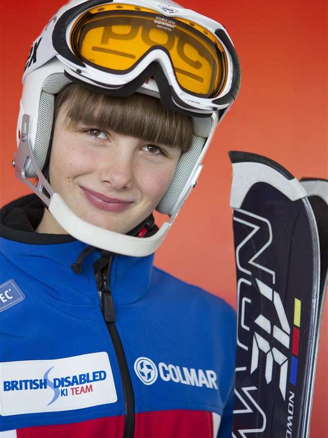 Millie Knight, a 15-year-old visually-impaired skier from Canterbury