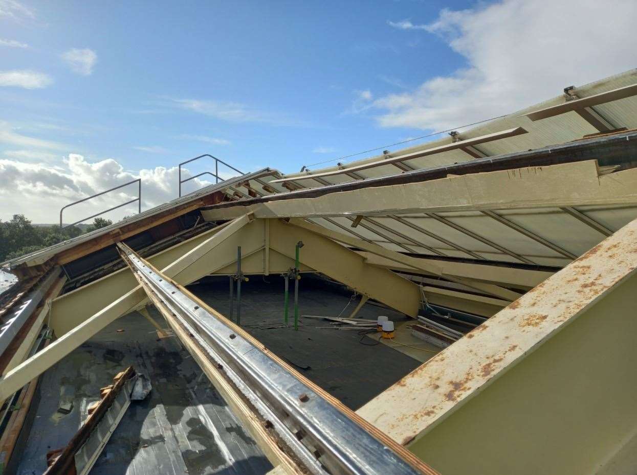 A 'significant' amount of water got through the damaged section of roof