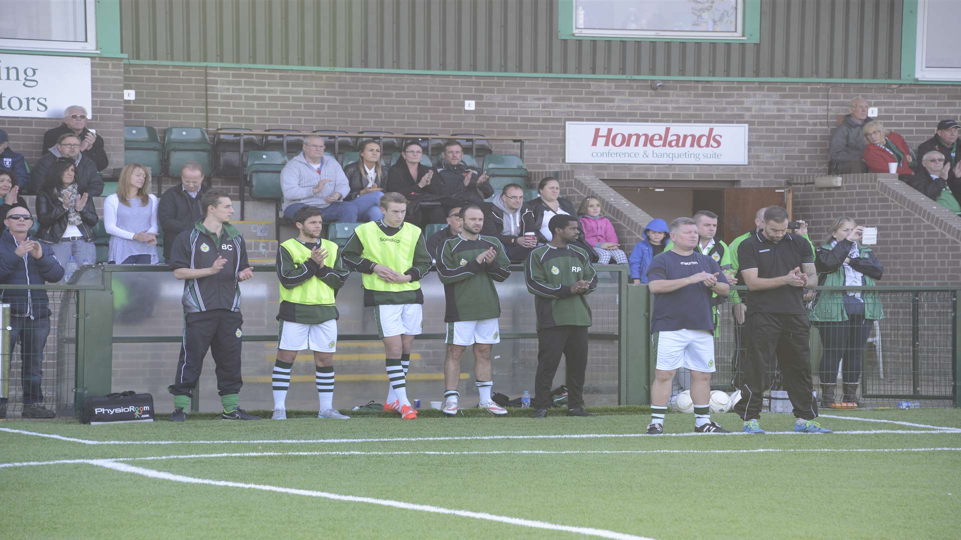 Players and supporters held a minute's applause in memory of young Connor