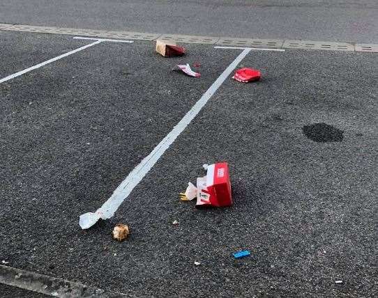 Litter has been spotted on Eureka Park since KFC reopened. Picture: Emily Nichols