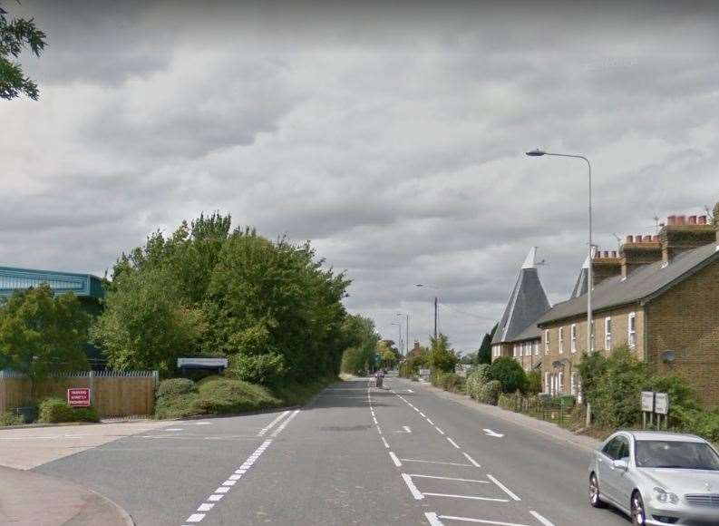 The cyclist was knocked over on the A2 in Teynham. Picture: Google.