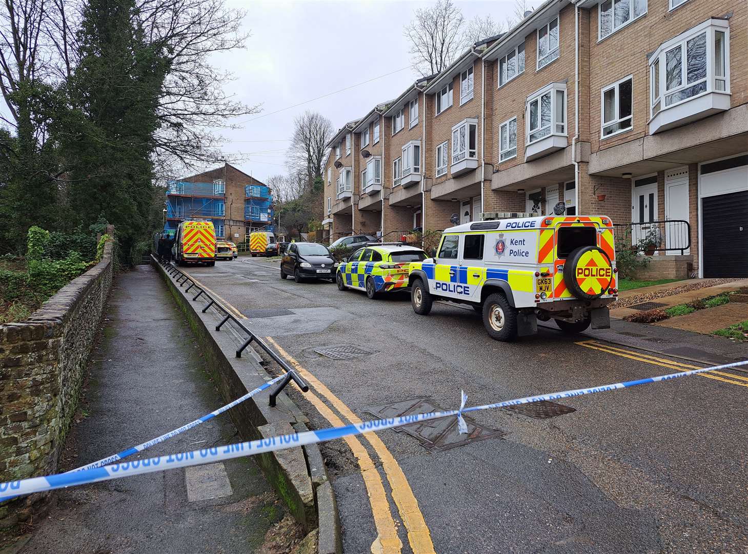 A police cordon was set up in Anstee Road, Dover