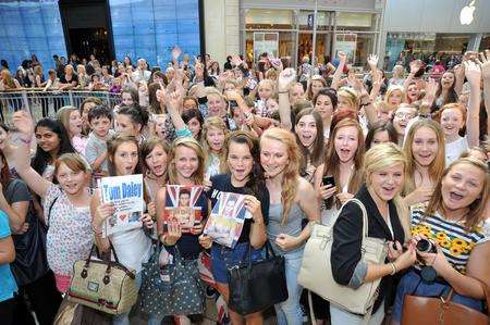 Crowds at the Tom Daley book signing. Picture: Nick Johnson