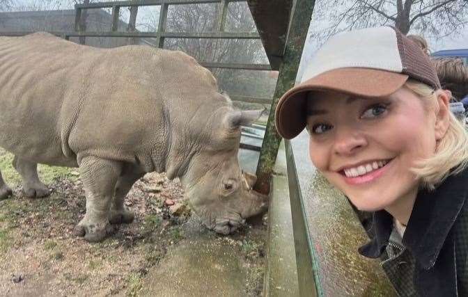 Holly Willoughby enjoys a birthday break at Port Lympne Safari Park. Picture: Holly Willoughby / Instagram