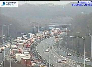Delays are being reported on the motorway