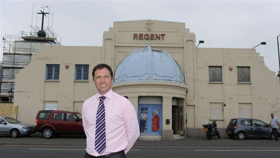 James Wallace outside the Regent on Deal seafront