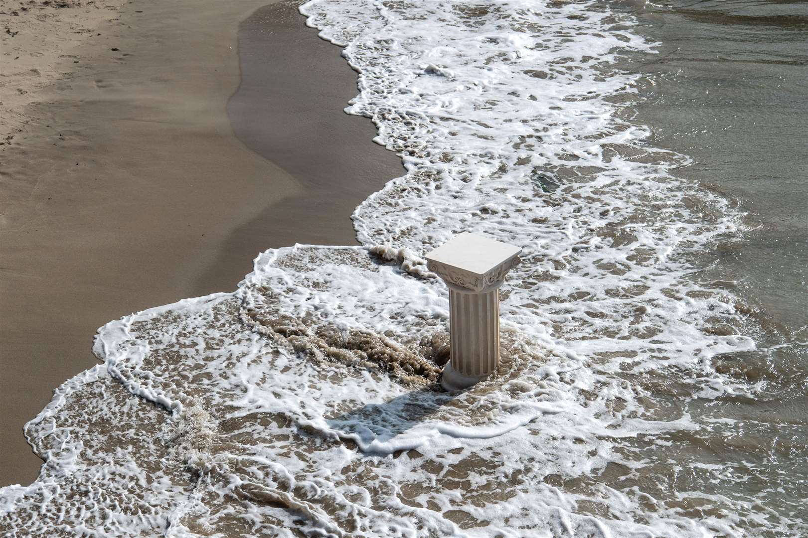 There's a plinth on the beach at Folkestone Picture: Matt Crossick/PA Wire