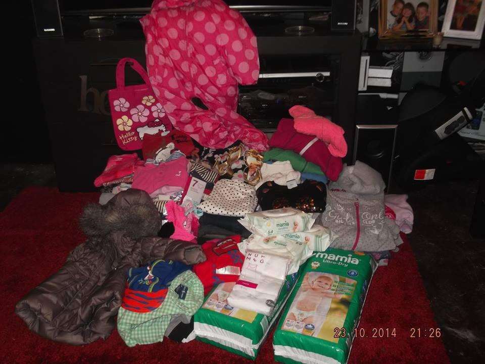 Some of the donations for Donna's family