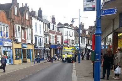 A woman fell in Sheerness and was taken to hospital