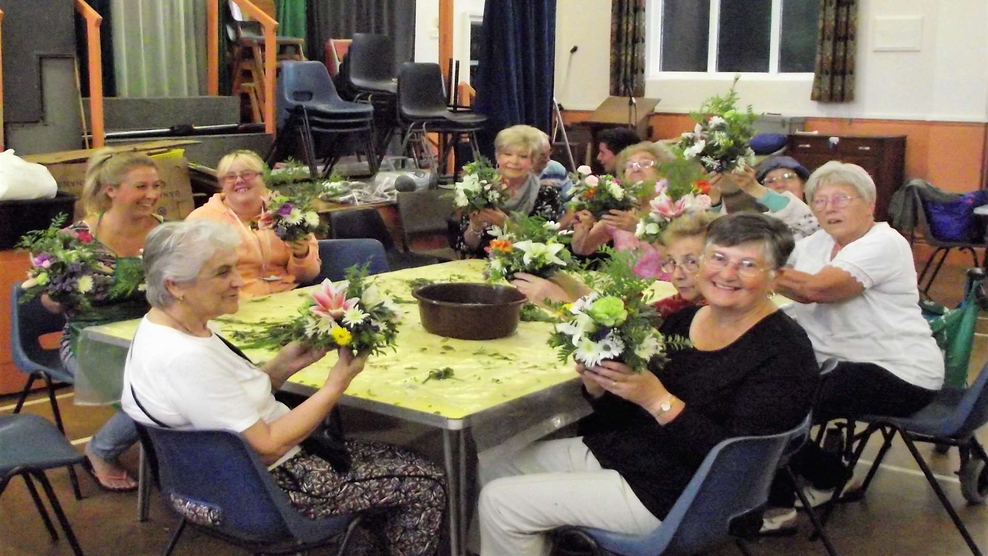 Flower arranging workshop at Your Time.