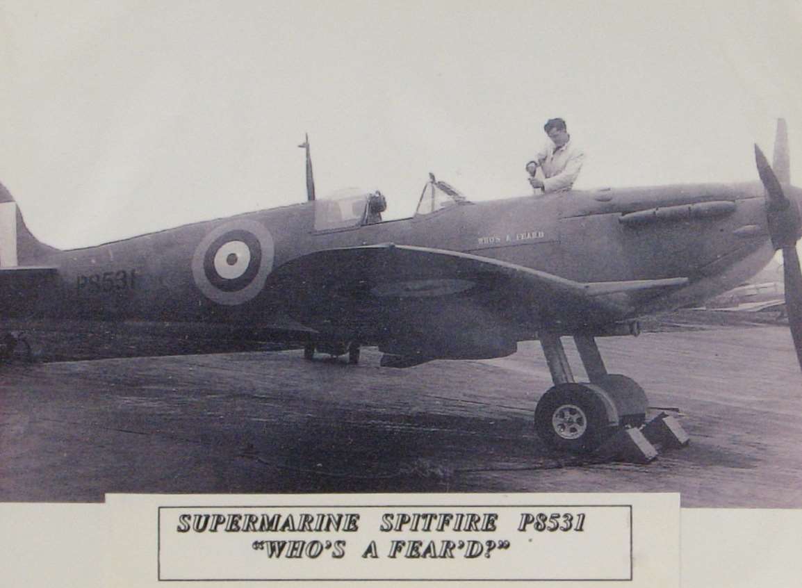 The Spitfire 'Who's A Fear'd?', which crashed near Camer Park in Meopham.
