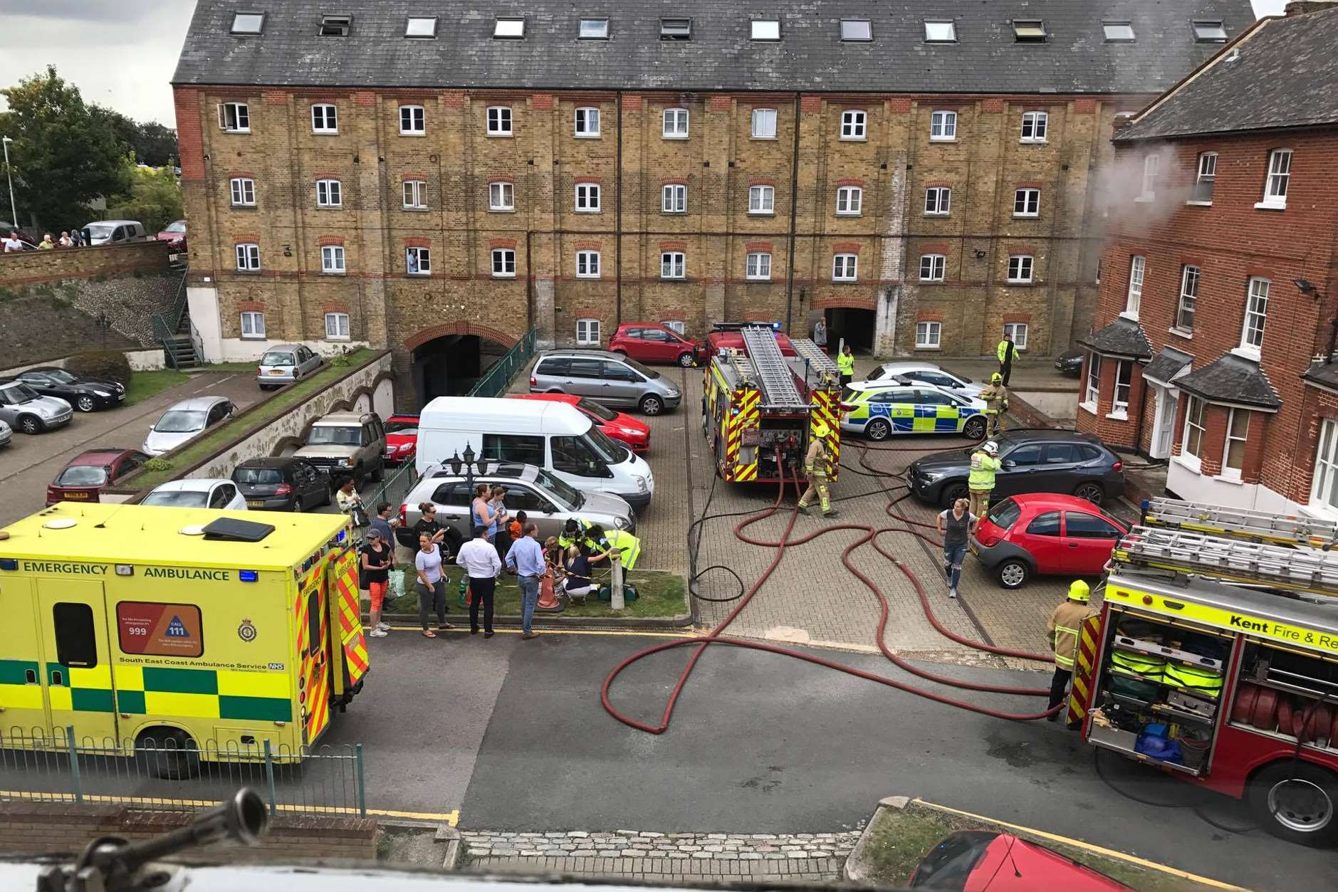 Emergency services at the scene. Picture: Lauren Baker.
