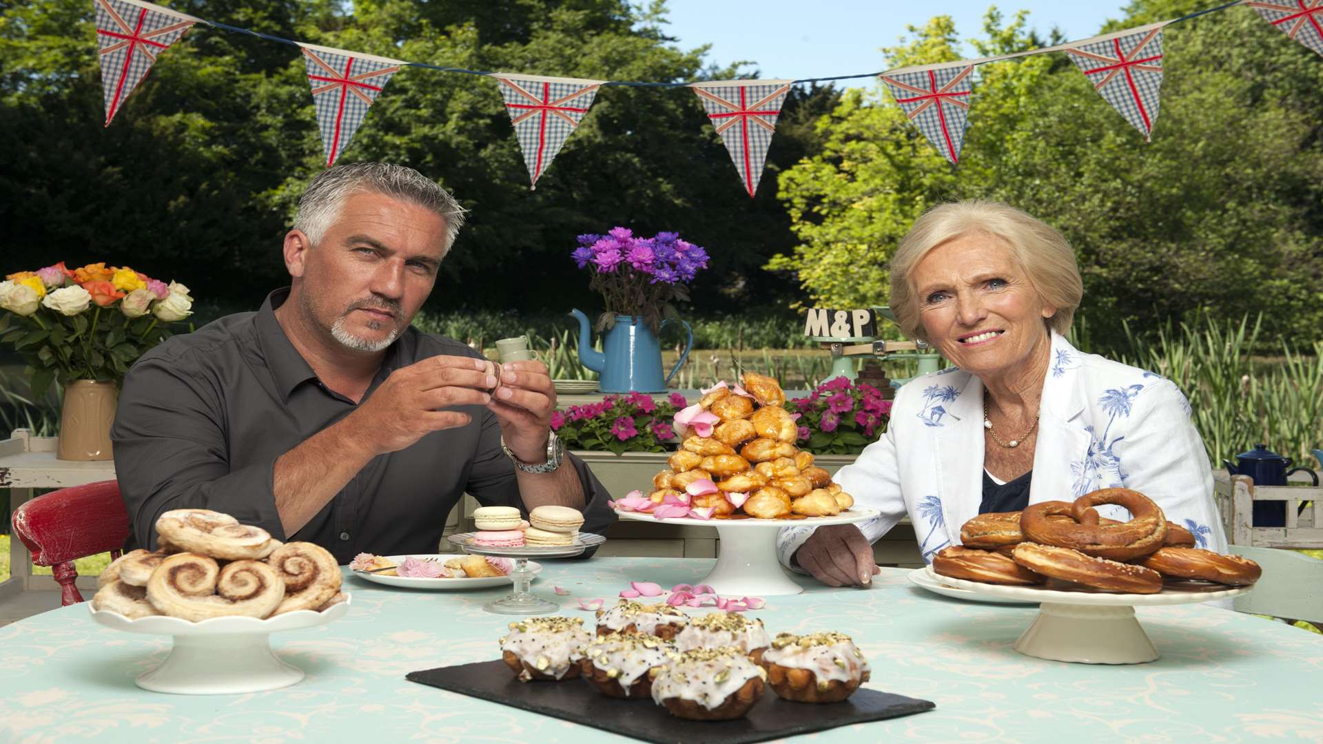 Great British Bake Off judge Paul Hollywood with Mary Berry, who has left the show