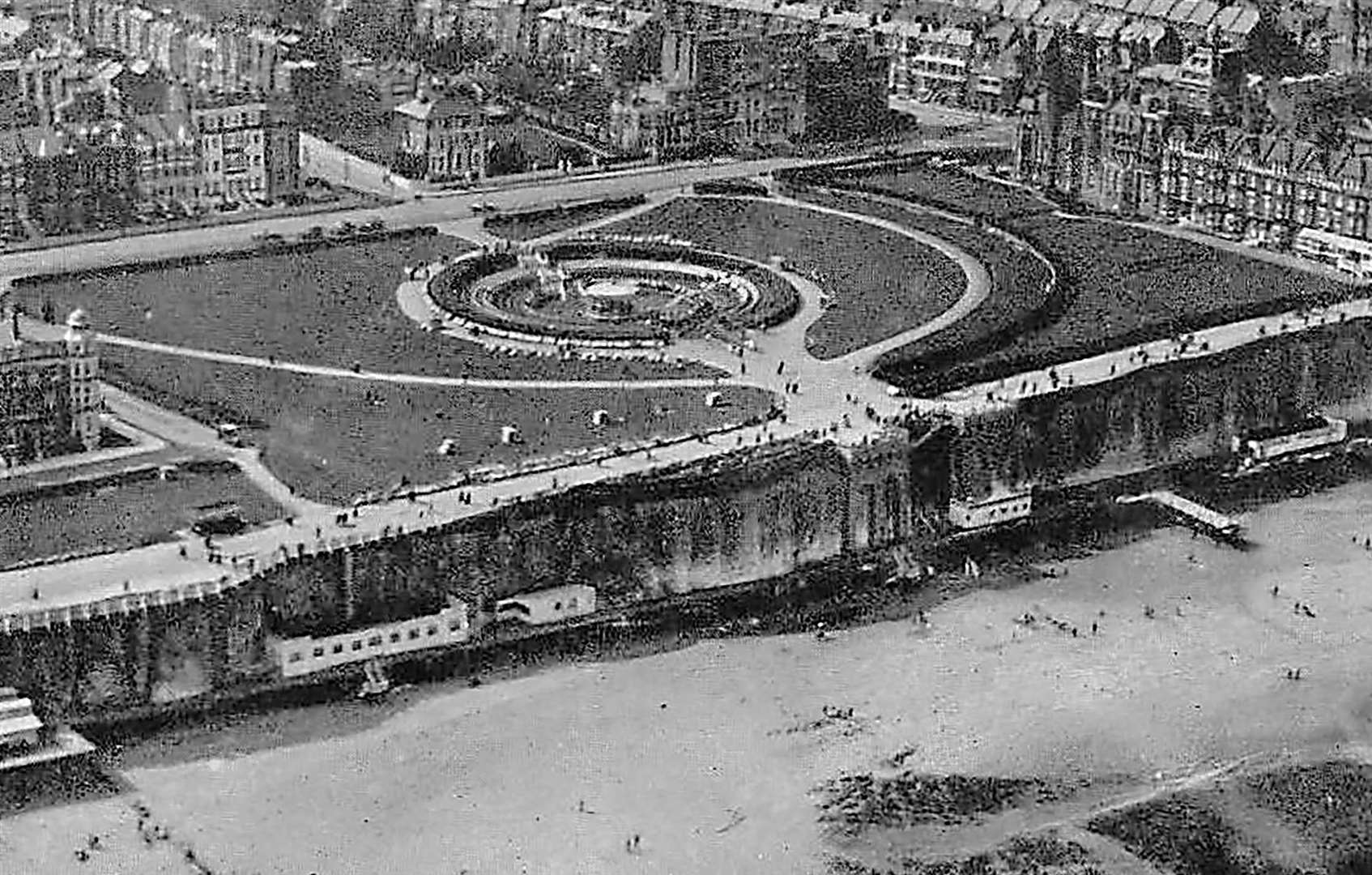 The Oval bandstand on the cliff top at Cliftonville in the 1930s - it was at the centre of the then-upmarket Margate neighbour. Picture: Nick Evans