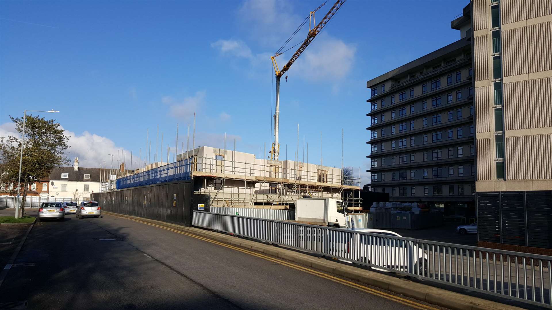 Flats at the Panorama building are being built