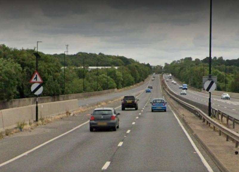 Until recently national speed limit (70mph) enforcement was in place along the busy stretch of A20 between Sidcup and Swanley. It is now 40mph. Photo: Google