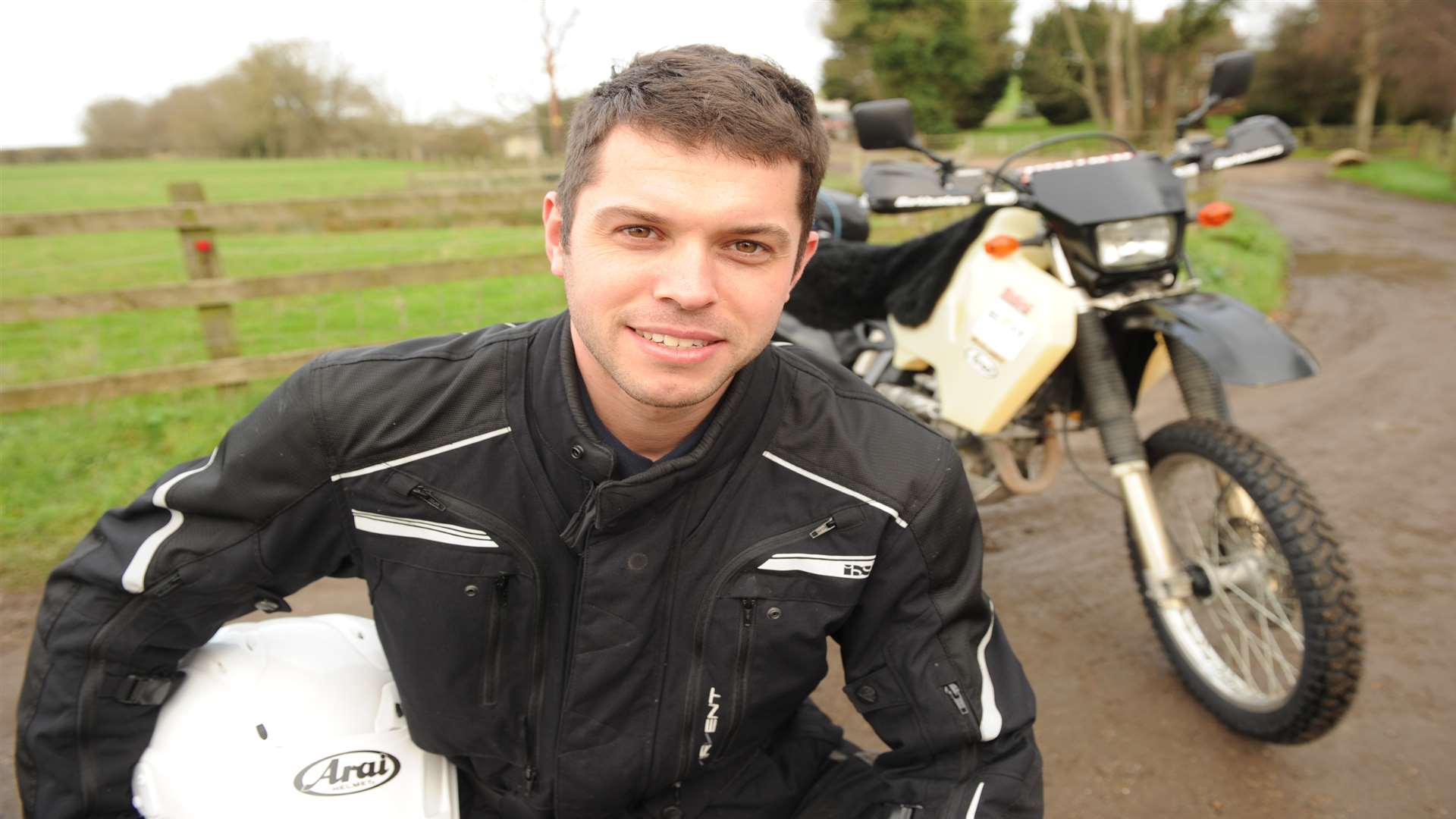 Aaron Mitchell is going round the world on his motorbike