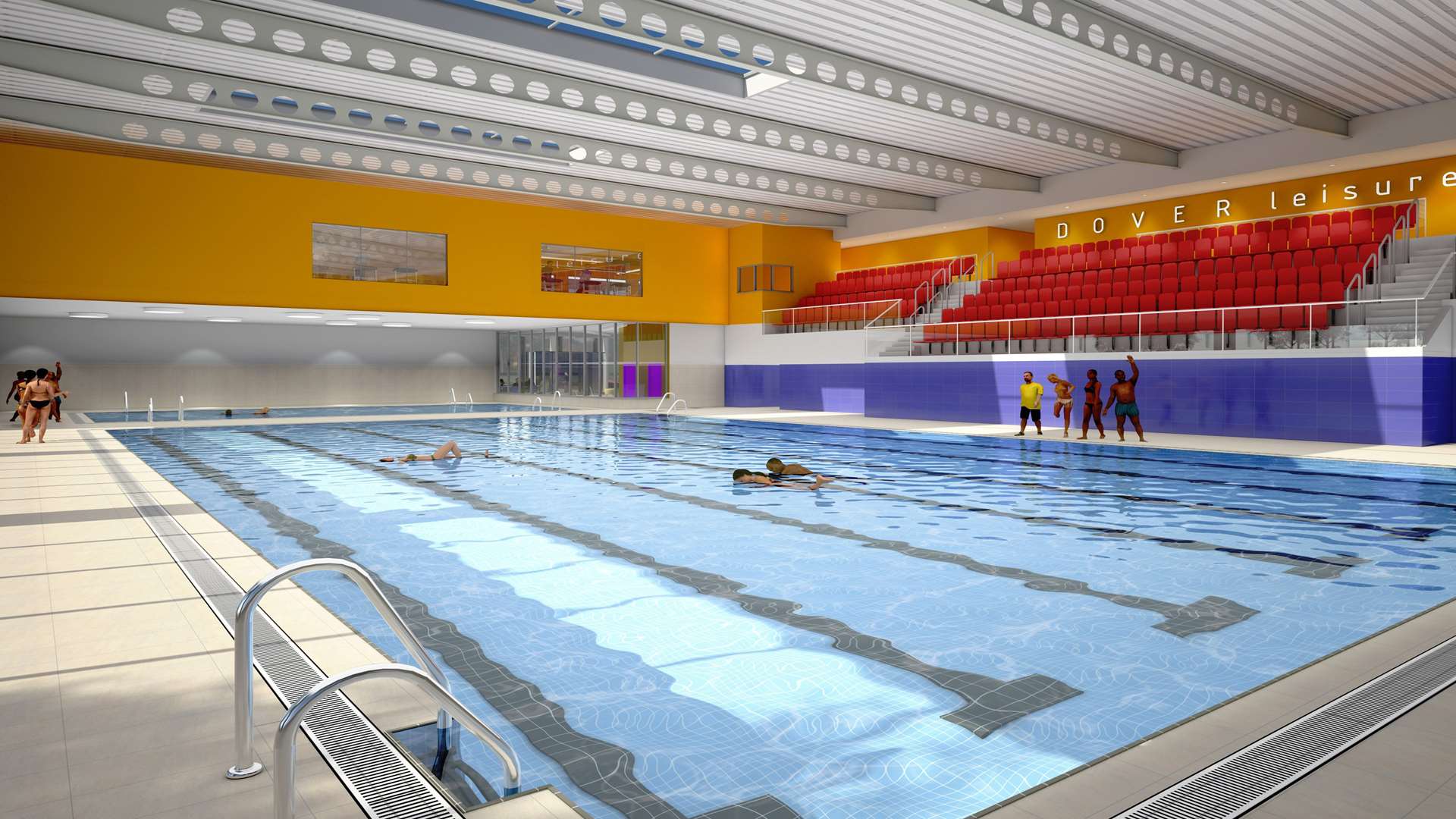 Artist's impression of the swimming pool at the new leisure centre. Picture: Dover District Council