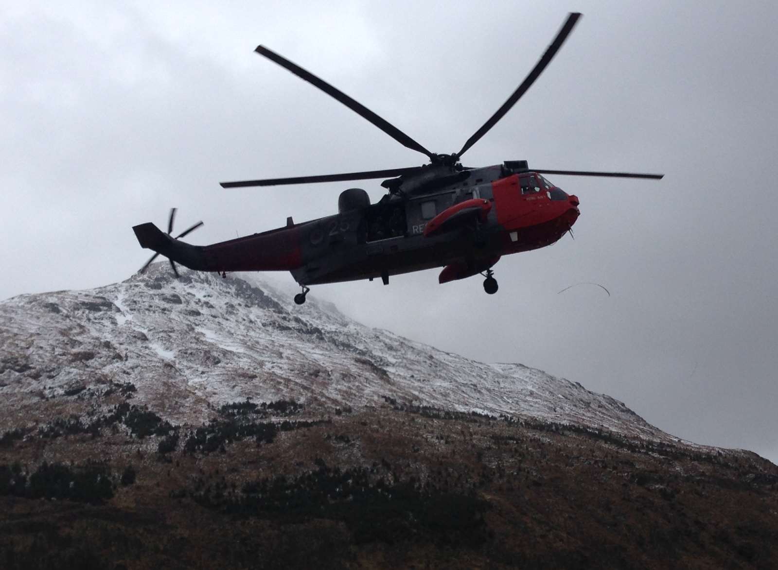 An RAF helicopter took part in the rescue. Picture: Stuart Herd