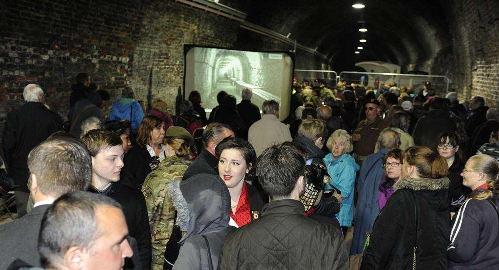 Visitors enter the reopened Ramsgate Tunnels