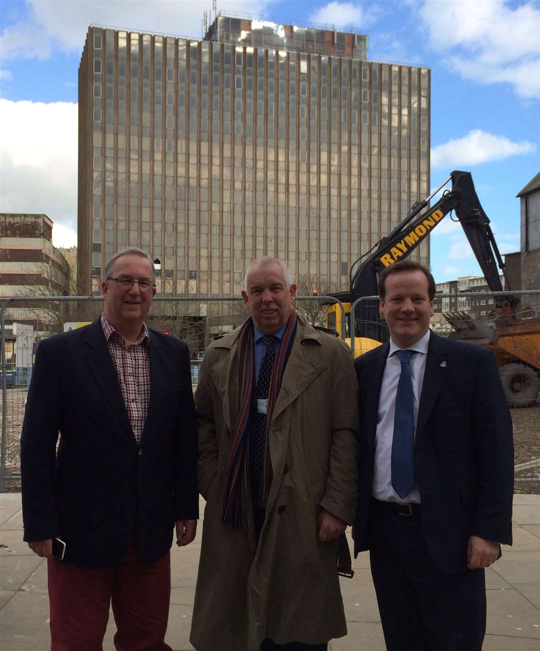 Charlie Elphicke MP, Tim Ingleton and leader of DDC Cllr Paul Watkins at Burlington House