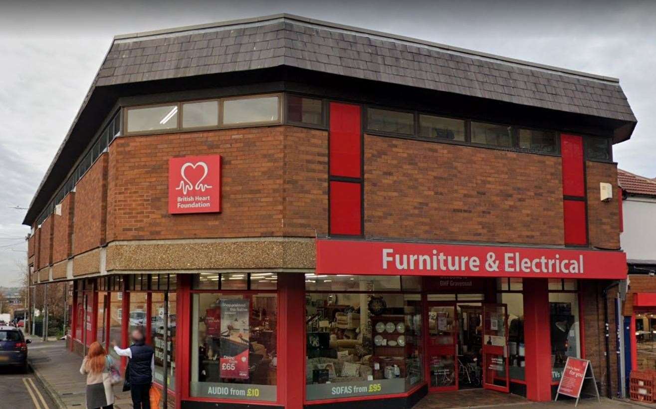 British Heart Foundation furniture store in Gravesend. Picture: Google