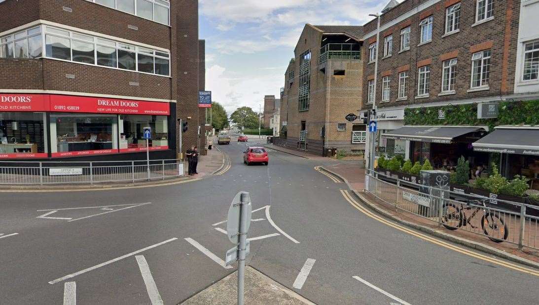The alleged attack with a spear happened at a property near Upper Grosvenor Road in Tunbridge Wells. Picture: Google