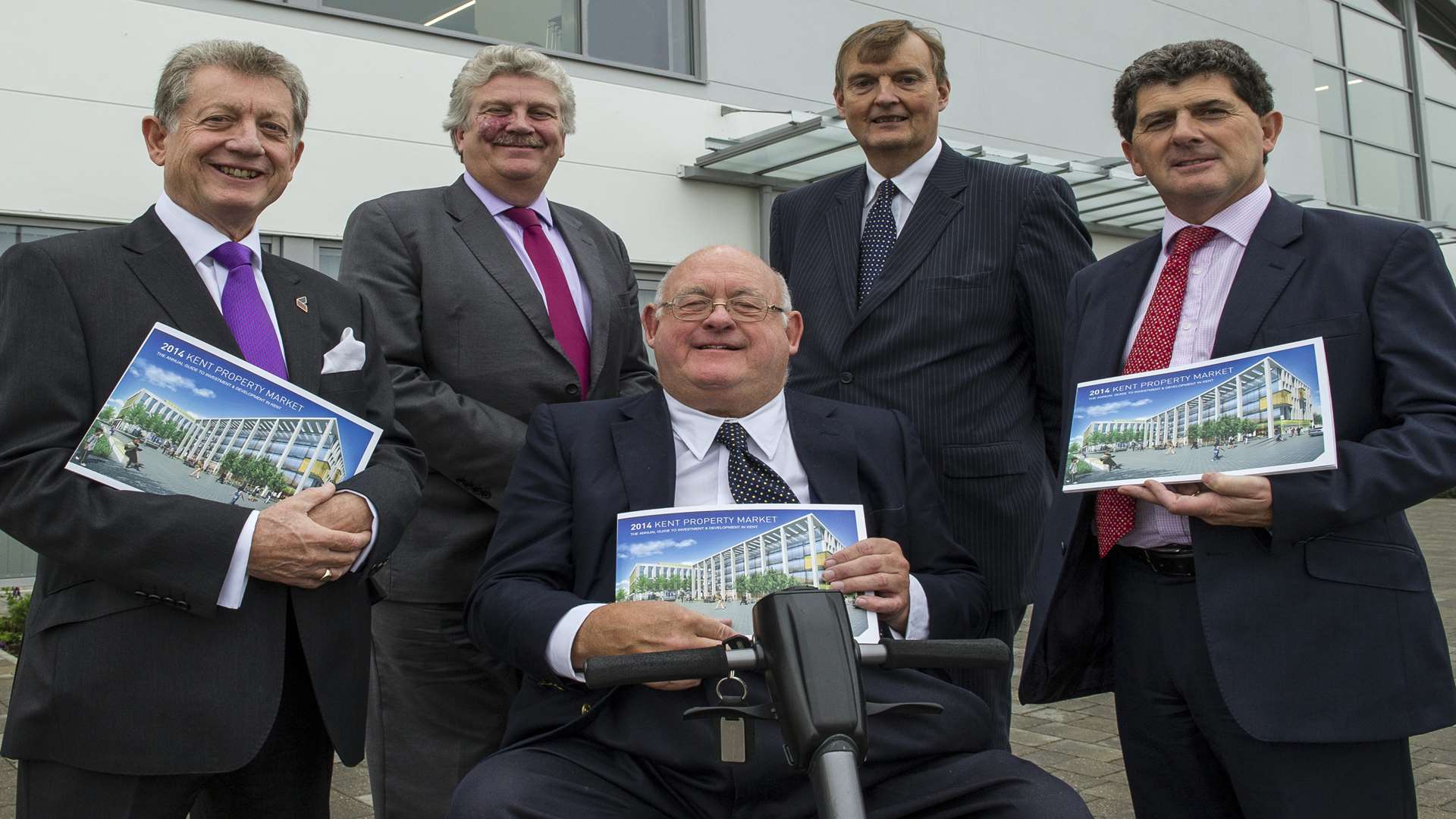 The 13th Kent Property Market Report was launched by, from left, Ron Roser, chairman of Caxtons, Cllr Mark Dance, Michael Cassidy CBE, chairman-designate of Ebbsfleet Garden City UDC, KCC leader Paul Carter KCC and Paul Wookey, chief executive of Locate in Kent