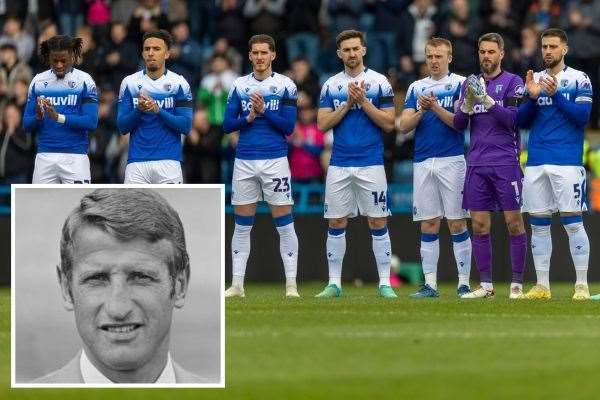A minute's applause at Priestfield on Saturday to remember former manager Gerry Summers Picture: GFC / @Julian_KPI