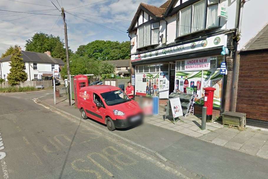 Lyminge post office was raided last night. Picture: Google Street View