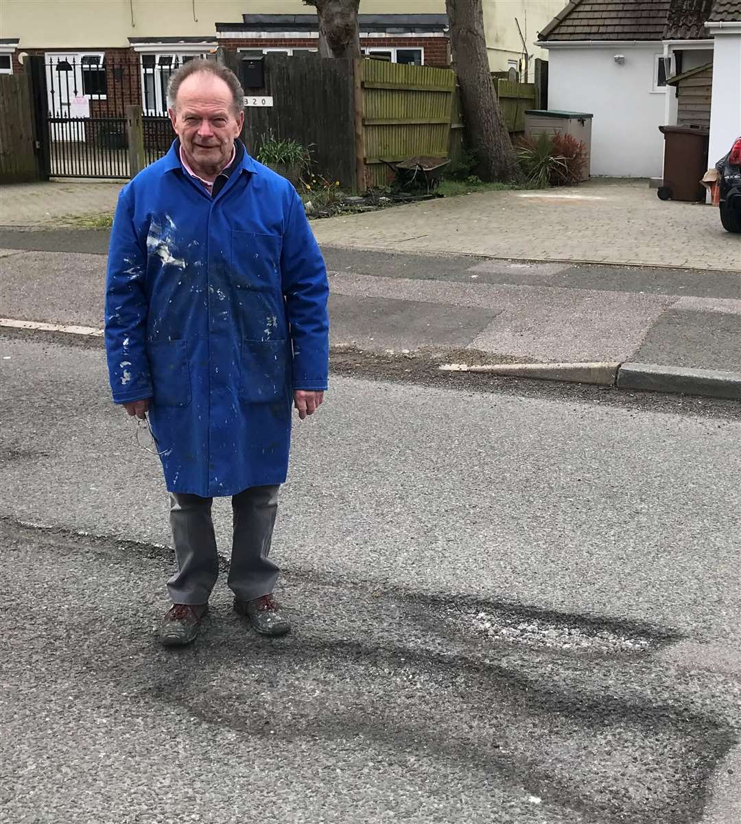 Hempstead Road resident Michael Kearsey-Lawson is surprised the street hasn't been earmarked for repairs