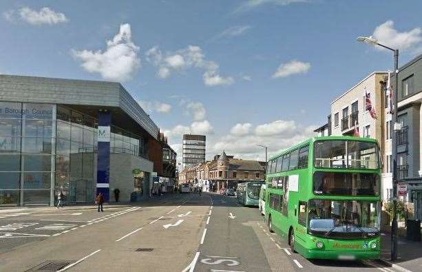 The schoolgirl was assaulted in King Street in Maidstone. Picture: Google Street View (13232918)