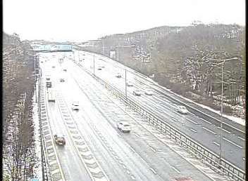 Snow on the M20. Picture: Highways England