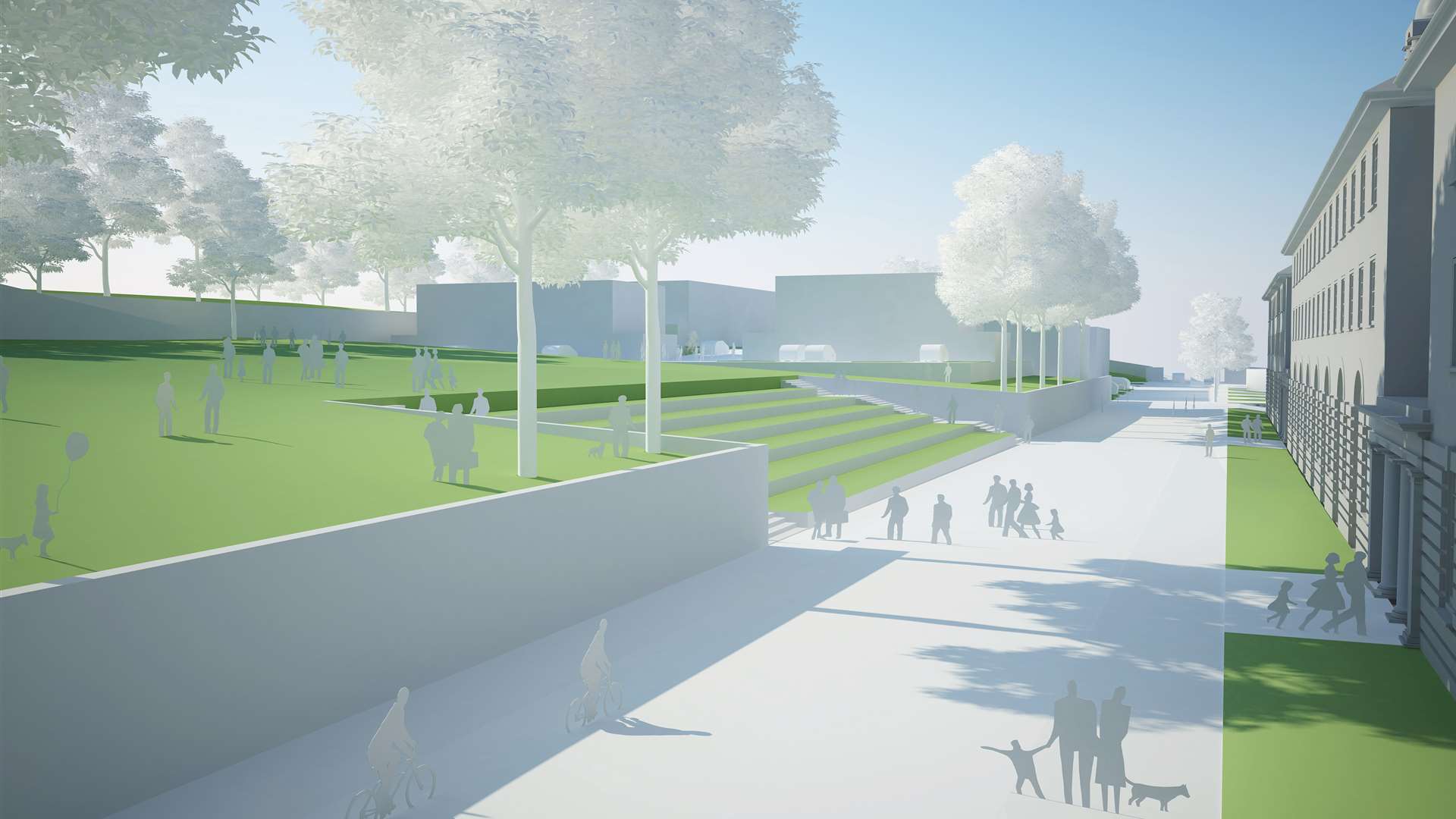 The parade ground will be turned into an open public space. Picture: Latis.