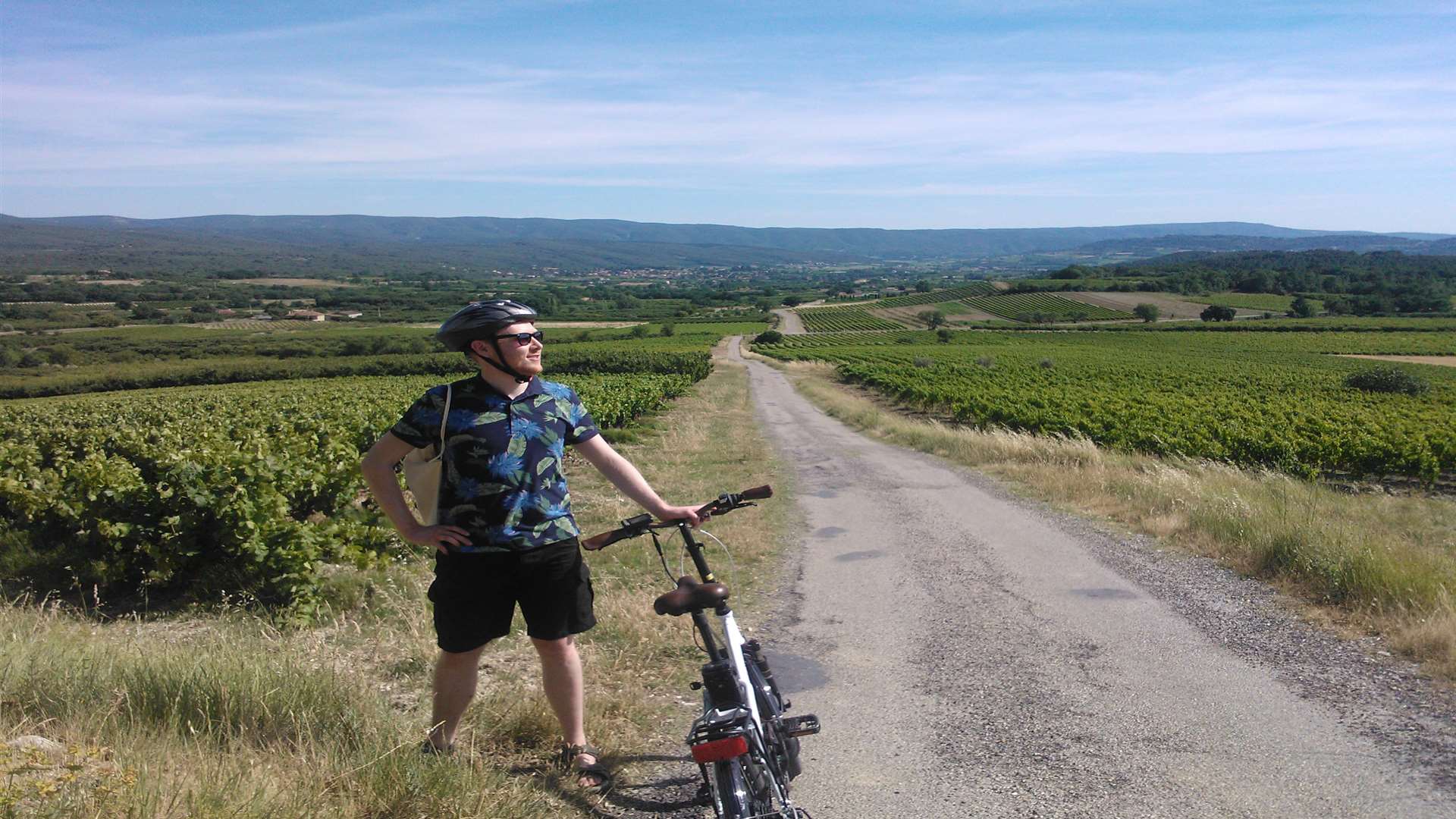 I can't recommend this enough - riding an electric bike around the vineyards and cherry trees of Terraventoux, a co-operative winery in Villes-sur-Auzon