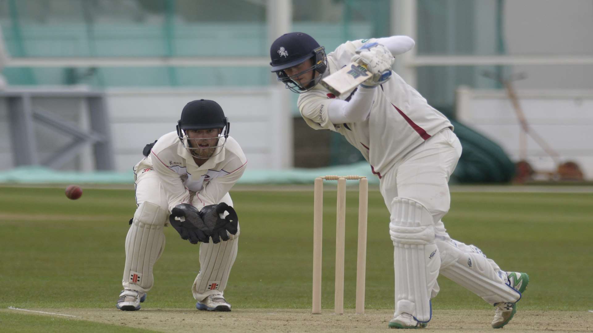 Sam Northeast during his knock of 65 against Loughborough MCCU at Canterbury Picture: Chris Davey