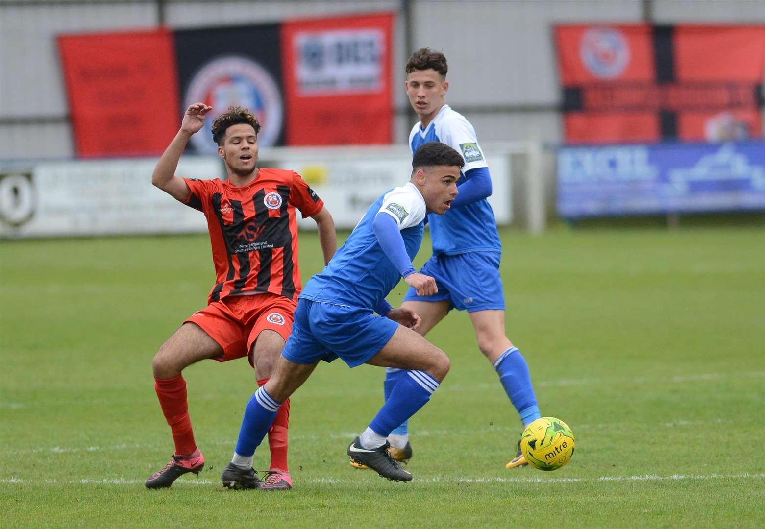 Bradley Schafer in action for Herne Bay .Picture: Gary Browne