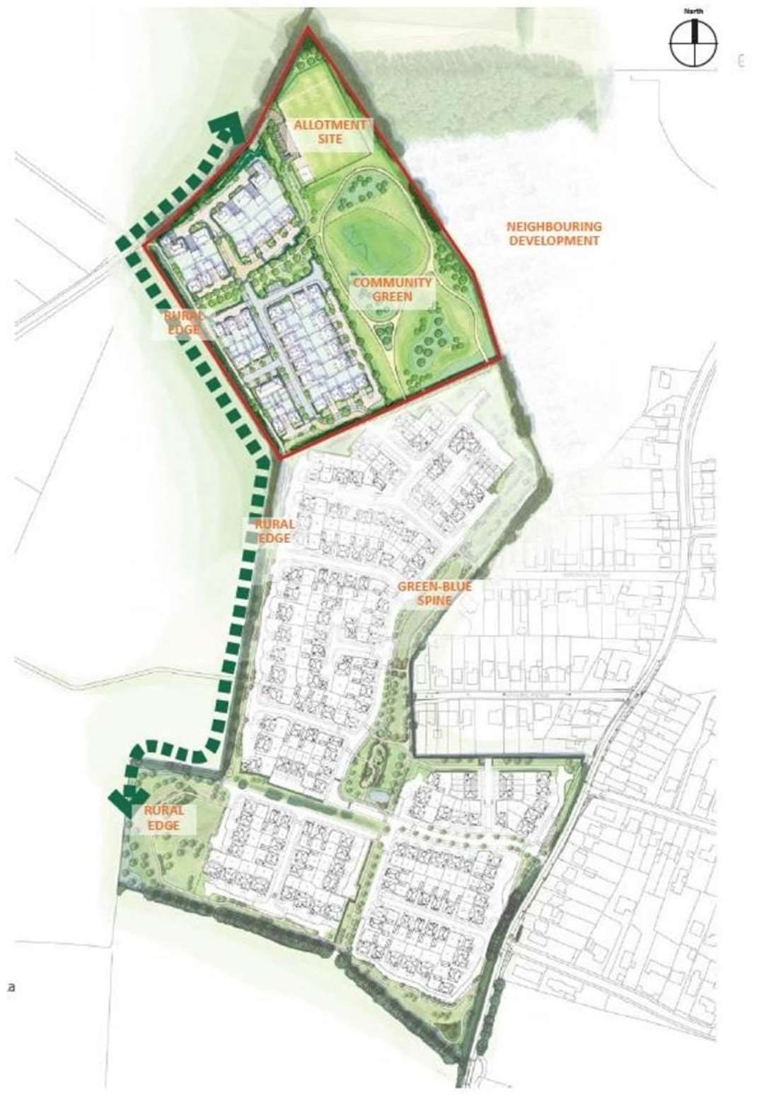 An overview showing how the two phases of Redrow's development off Town Road, Cliffe Woods, could be laid out. Picture: Redrow Homes