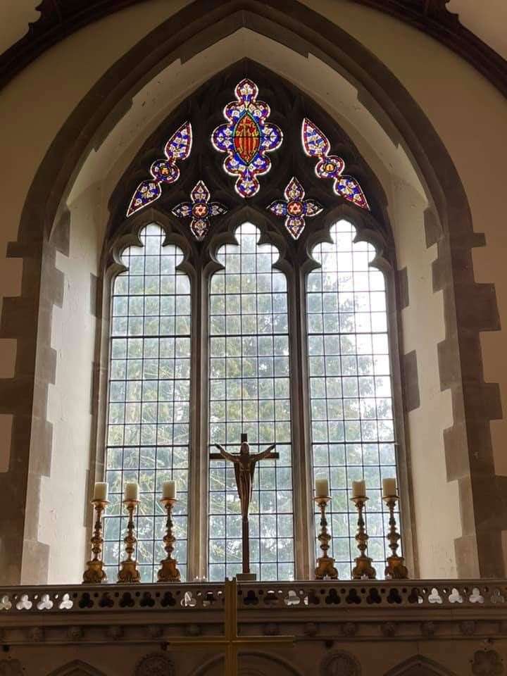 Where the old window will go at Borden parish church