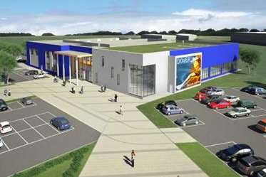 The planned new Dover Leisure Centre at Whitfield, artists's impression.