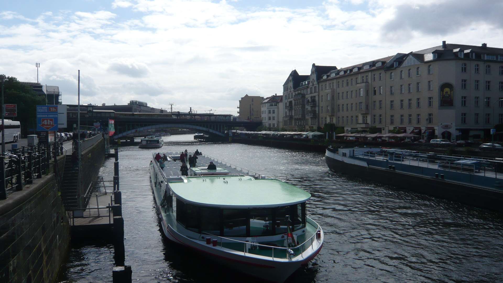 Central Berlin showing the Spree river. The GDR musuem is nearby
