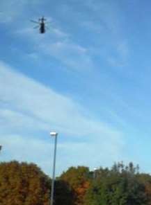 Air ambulance over Gravesend after a boy collapsed on a bus. Picture: Charlotte Louise Galea