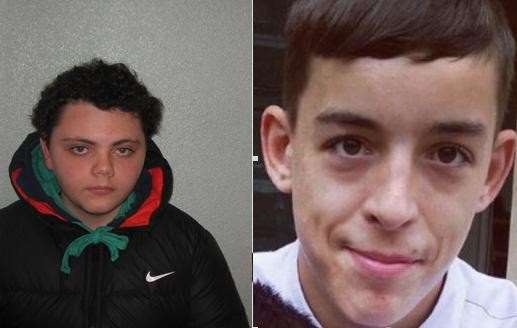 Left, Daniel Ervin and Troy Connor who are missing from south London but thought to be in Dover