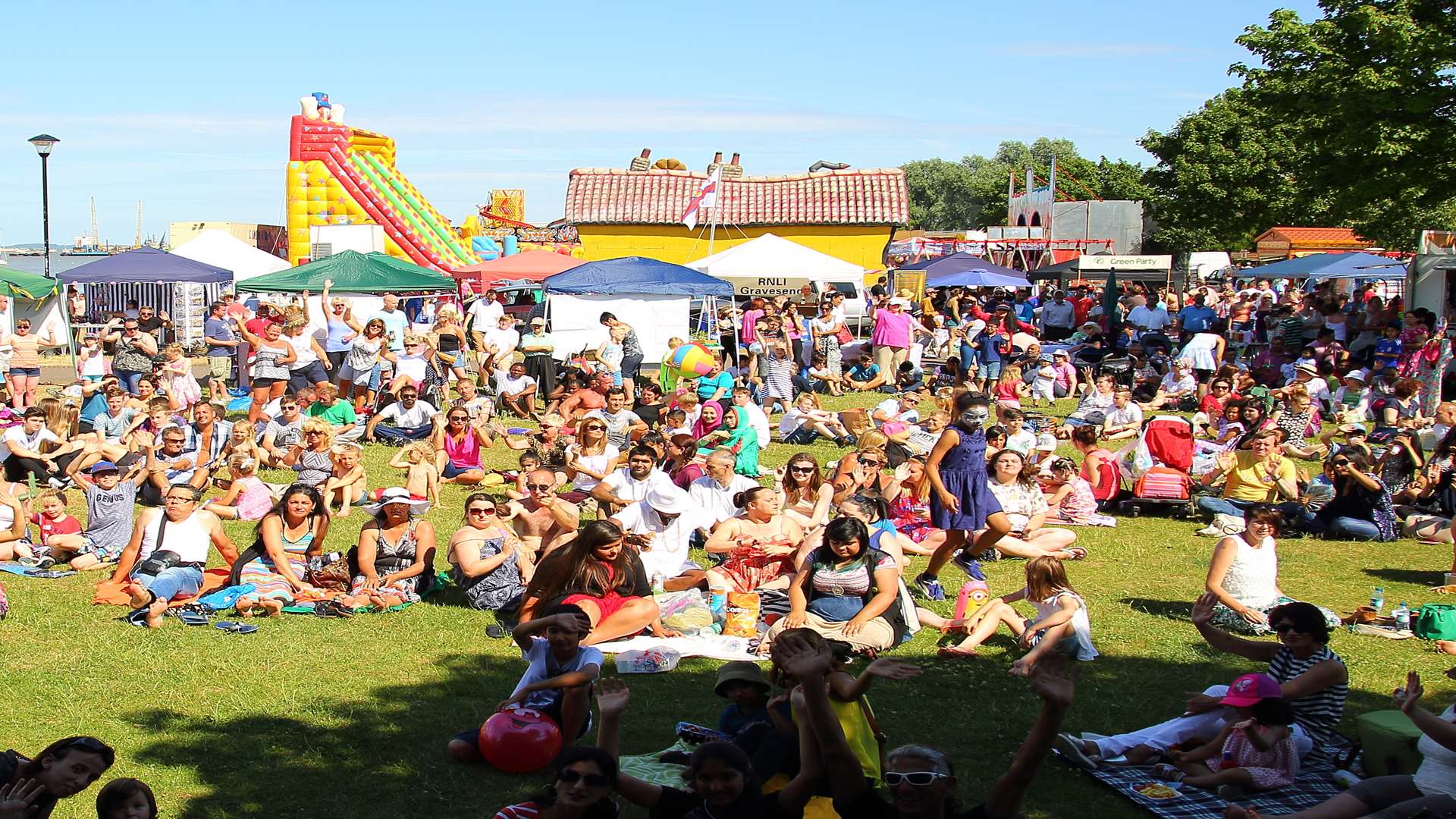 Revellers at the Fusion Festival and Town Regatta at Gravesend riverside in 2015