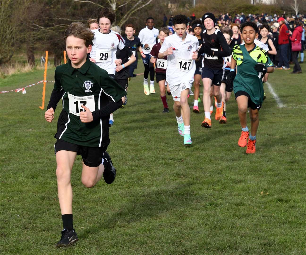 Murphy McDonagh won the Year 7 boys’ race for Bexley. Picture: Simon Hildrew