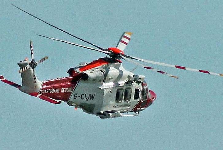 A coastguard rescue helicopter was reportedly called