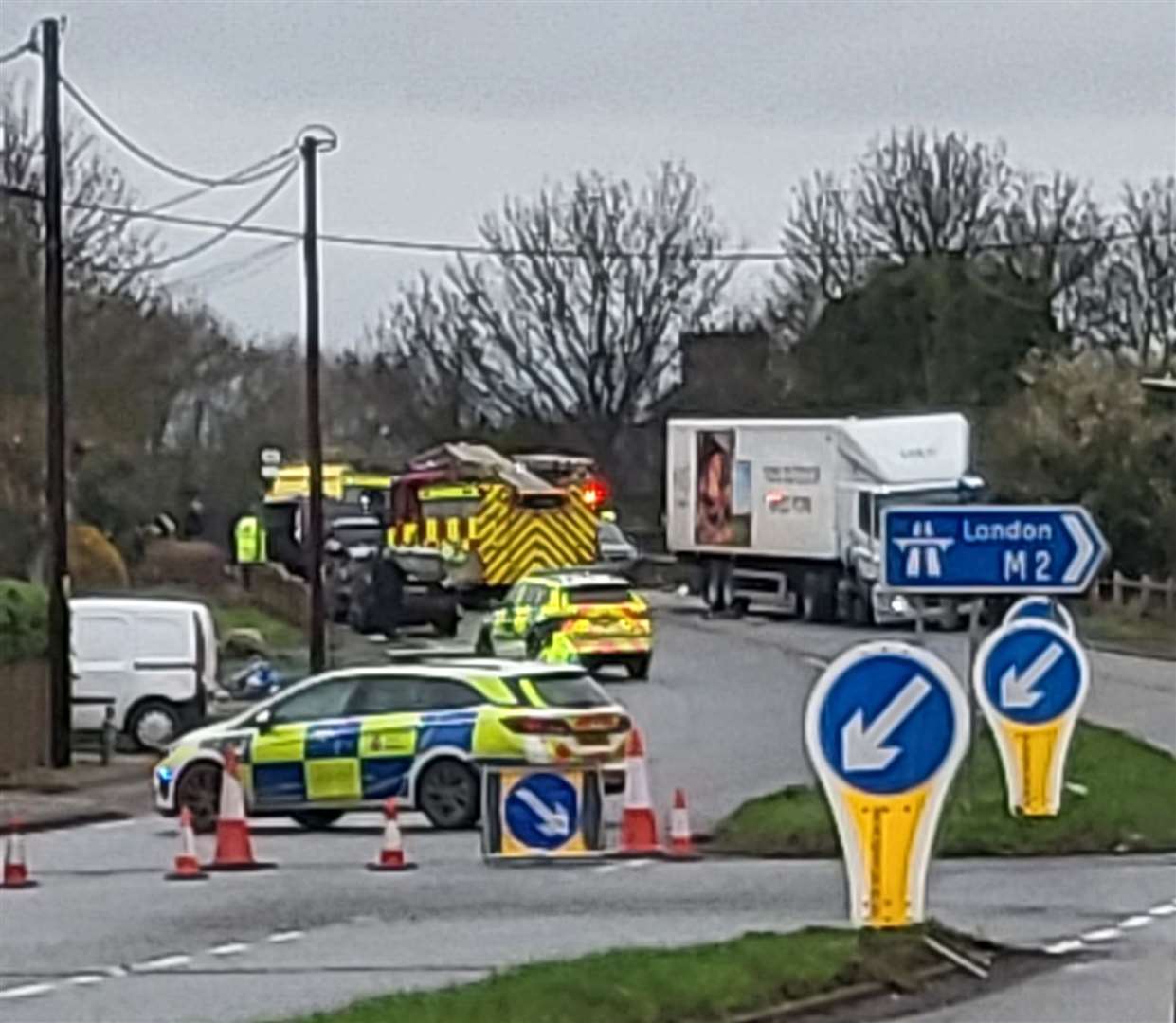 The fatal crash occurred on the A251 Ashford Road in Faversham