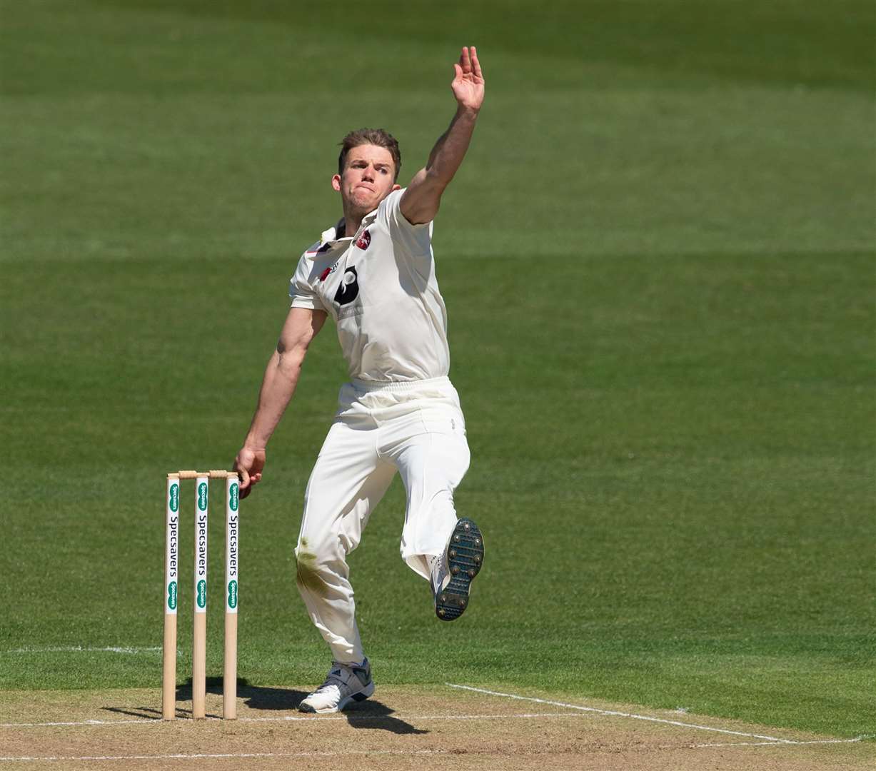 Kent bowler Matt Milnes. Picture: Ady Kerry